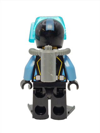 Aquaraider Diver 8 with Black Flippers, aqu023 Minifigure LEGO®   