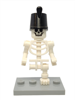 Skeleton - Black Shako Hat and Single Leg, gen141 Minifigure LEGO®   