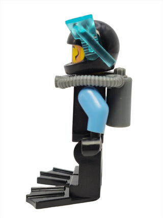 Aquaraider Diver 6 with Black Flippers, aqu025 Minifigure LEGO®   