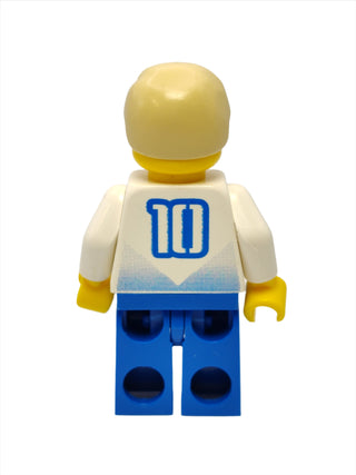 Soccer Player White & Blue Team #10, soc084 Minifigure LEGO®   