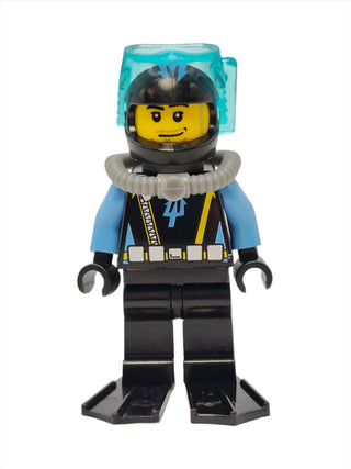 Aquaraider Diver 1 with Black Flippers, aqu015a Minifigure LEGO®   