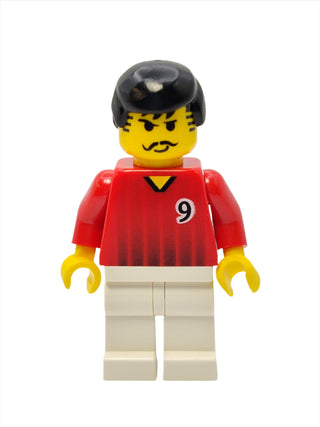 Soccer Player - Red and White Team with Number 9, soc088 Minifigure LEGO®   