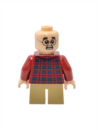 Harry Potter - Dark Red Plaid Flannel (Tan Short Legs), hp481 Minifigure LEGO®   