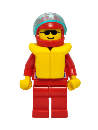 Octan - Racing Red Helmet 7 White Stars with Life Jacket, oct036 Minifigure LEGO®   