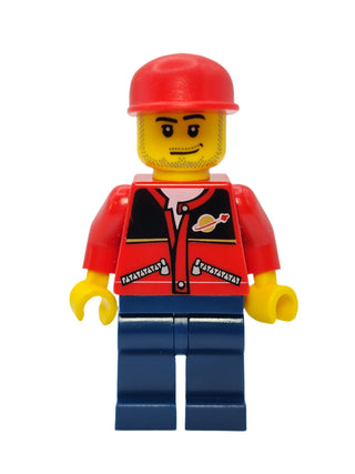 Red Jacket with Zipper Pockets and Classic Space Logo - Red Cap, cty0142 Minifigure LEGO®   