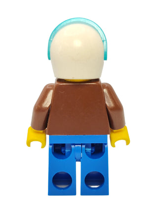 Helicopter Pilot - Brown Jacket and White Helmet, jbr001 Minifigure LEGO®   