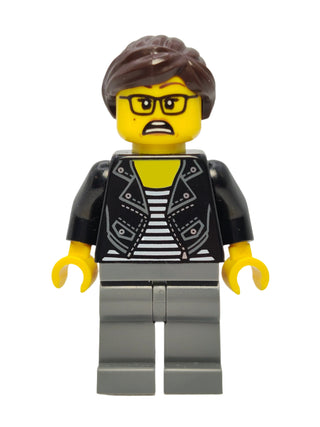 Female with Striped Black and White Shirt, twn391 Minifigure LEGO®   