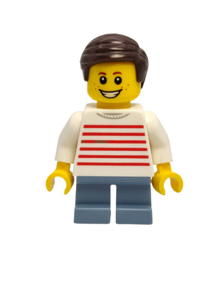 Child - White Sweater with Red Horizontal Stripes, twn415 Minifigure LEGO®   