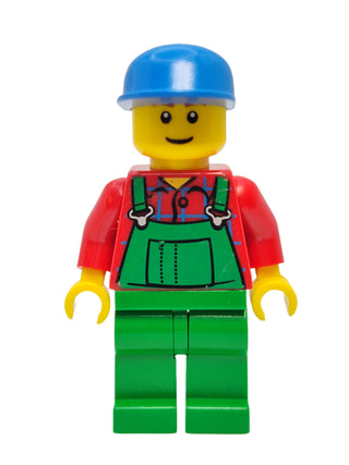 Overalls Farmer Green - Blue Cap, cty0136 Minifigure LEGO®   