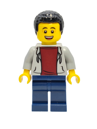 Dad - Light Bluish Gray Hoodie with Dark Red Shirt, twn412 Minifigure LEGO®   