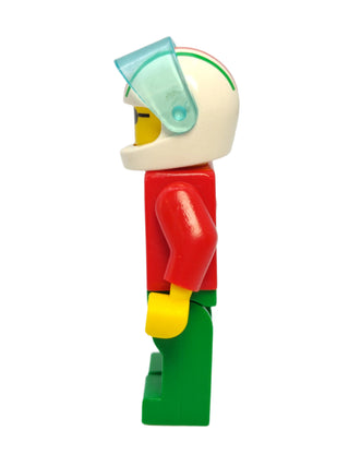 Octan - Racing White Red/Green Striped Helmet, oct033 Minifigure LEGO®   