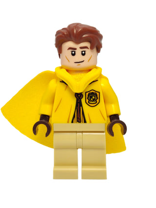 Cedric Diggory - Yellow Hufflepuff Quidditch Uniform with Hood and Cape, hp429 Minifigure LEGO®   