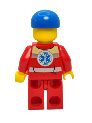 Paramedic Female - Red Uniform and Blue Short Bill Cap, cty0317 Minifigure LEGO®   