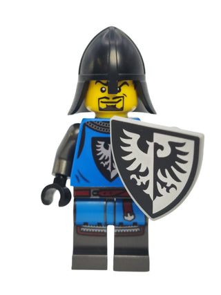 Modern Black Falcon Knight with Helmet with Neck Protector Minifigure LEGO® With Shield  