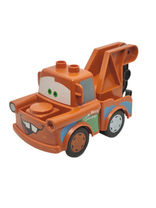 Duplo Tow Mater - Dark Orange and Light Bluish Gray Wheels, crs026 Minifigure LEGO®   