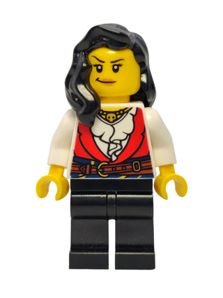 Female Pirate - Red Vest over White Shirt, pi189 Minifigure LEGO®   