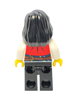 Female Pirate - Red Vest over White Shirt, pi189 Minifigure LEGO®   