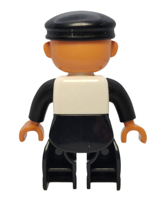 Duplo Figure Male Prisoner - Black and White Striped Shirt with '62019', 47394pb035 Minifigure LEGO®   