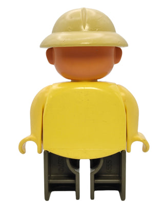 Duplo Figure Male - Tan Top with Pith Helmet, 4555pb073 Minifigure LEGO®   