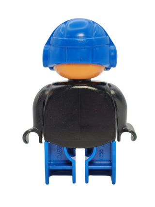 Duplo Figure Police - Black Top with 3 Buttons and Badge, 4555pb062 Minifigure LEGO®   