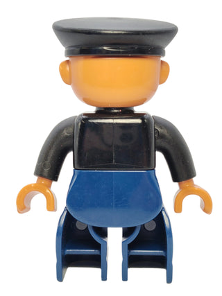 Duplo Figure Police - Black Top with Badge, 47394pb107 Minifigure LEGO®   