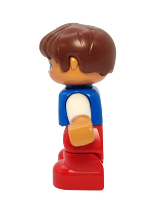 Duplo Figure Child - Blue Top with Red Car Pattern, 47205pb031 Minifigure LEGO®   