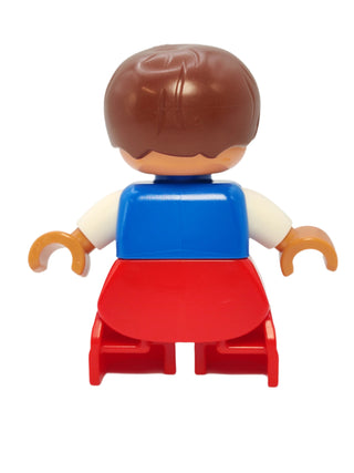 Duplo Figure Child - Blue Top with Red Car Pattern, 47205pb031 Minifigure LEGO®   