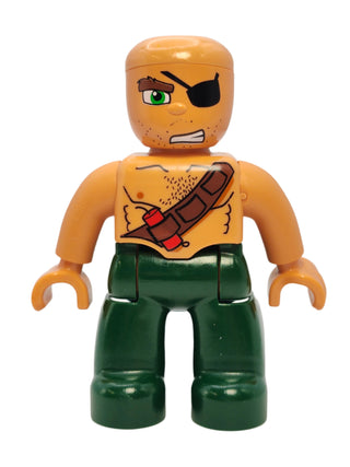 Duplo Figure Pirate - Strap and Dynamite with Bald Head, 47394pb088 Minifigure LEGO®   