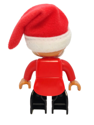 Duplo Figure Santa - Red Top with Belt and White Fur Trim Pattern, 47394pb228 Minifigure LEGO®   