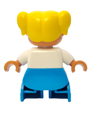 Duplo Figure Child - White Top with Pink Butterfly, 47205pb037 Minifigure LEGO®   