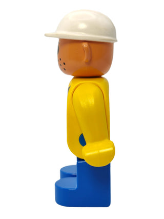 Duplo Figure Male - Yellow Top with Lego Logo and Construction Hat, 4555pb038 Minifigure LEGO®   