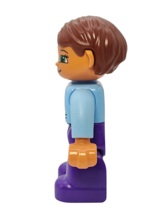 Duplo Figure Female - Light Lilac Wrap Top with Necklace, 47394pb039 Minifigure LEGO®   