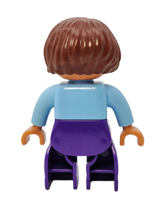 Duplo Figure Female - Light Lilac Wrap Top with Necklace, 47394pb039 Minifigure LEGO®   