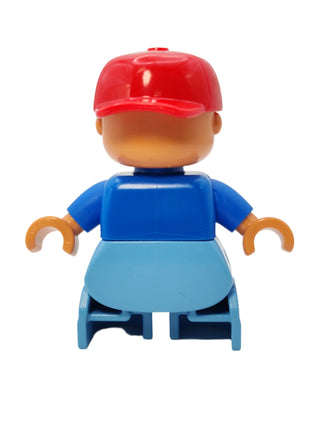 Duplo Figure Child - Blue Top with 'SKATE' Pattern, 47205pb024 Minifigure LEGO®   