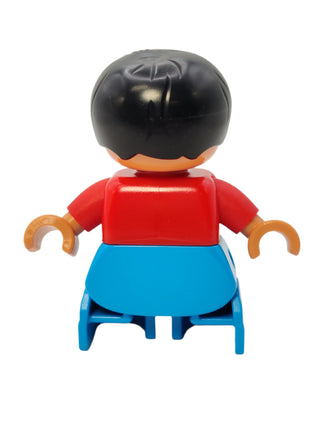 Duplo Figure Boy - Red Top with Space Rocket Ship, 47205pb038 Minifigure LEGO®   