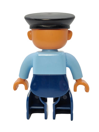 Duplo Male Police - Light Blue Top with Badge and Tie, 47394pb141 Minifigure LEGO®   