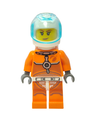 Astronaut - Orange Spacesuit with Dark Bluish Gray Lines and Freckles, cty1008 Minifigure LEGO®   