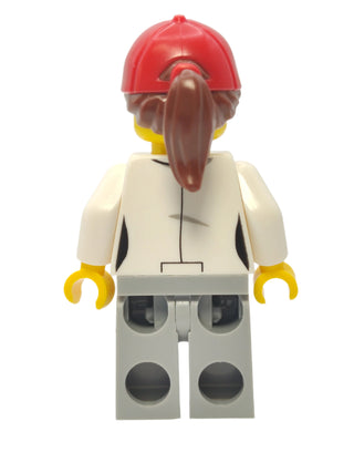 Scientist - Red Cap with Ponytail Hair and Blue Goggles, cty1069 Minifigure LEGO®   