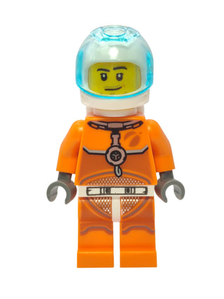 Astronaut - Orange Spacesuit with Dark Bluish Gray Lines and Moustache, cty1061 Minifigure LEGO®   