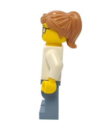 Ocean Researcher - White Jacket with Glasses and Medium Nougat Hair, cty1167 Minifigure LEGO®   