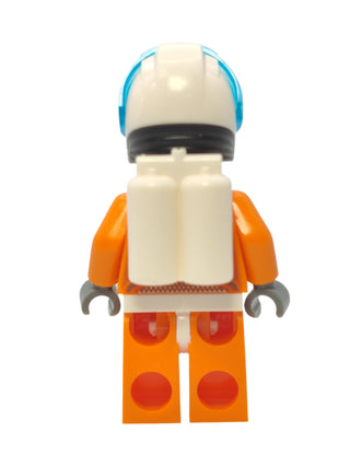 Astronaut - Orange Spacesuit with Dark Bluish Gray Lines and Open Mouth Smile, cty1065 Minifigure LEGO®   