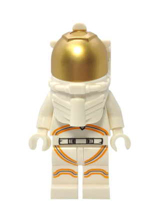 Astronaut - White Spacesuit with Orange Lines and Closed Mouth Smile, cty1064 Minifigure LEGO®   