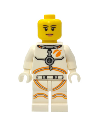 Astronaut - White Spacesuit with Orange Lines and Closed Mouth Smile, cty1064 Minifigure LEGO®   