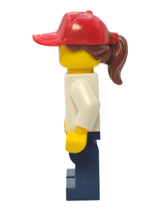 Personal Trainer - Female with Red Ball Cap and Reddish Brown Ponytail, cty1418 Minifigure LEGO®   