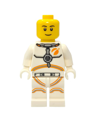 Astronaut - White Spacesuit with Orange Lines and Thin Grin, cty1076 Minifigure LEGO®   