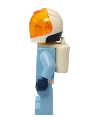 Astronaut - Bright Light Blue Spacesuit with Blue Belt and Open Mouth Smile, cty1028 Minifigure LEGO®   