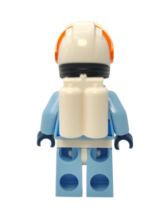 Astronaut - Bright Light Blue Spacesuit with Blue Belt and Open Mouth Smile, cty1028 Minifigure LEGO®   