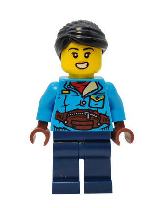 Woman - Dark Azure Jacket and Dark Blue Legs, hol270 Minifigure LEGO®   