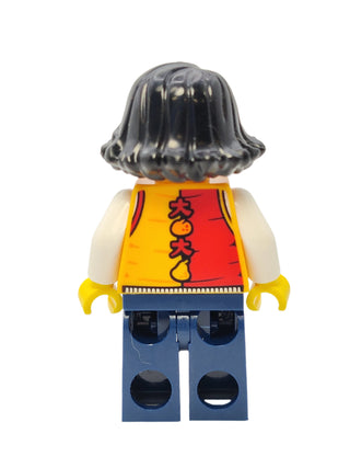 Lunar New Year Parade Spectator Female- Red and Bright Light Orange Jacket, hol307 Minifigure LEGO®   