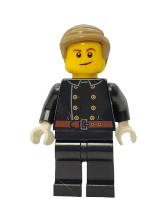 Fire - Jacket with 8 Buttons and Dark Tan Smooth Hair, hol123 Minifigure LEGO®   